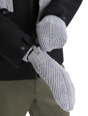 Gritstone Heather / Black Icebreaker Unisex Merino Waypoint Mittens Women's Gloves | AU 1503XYUF